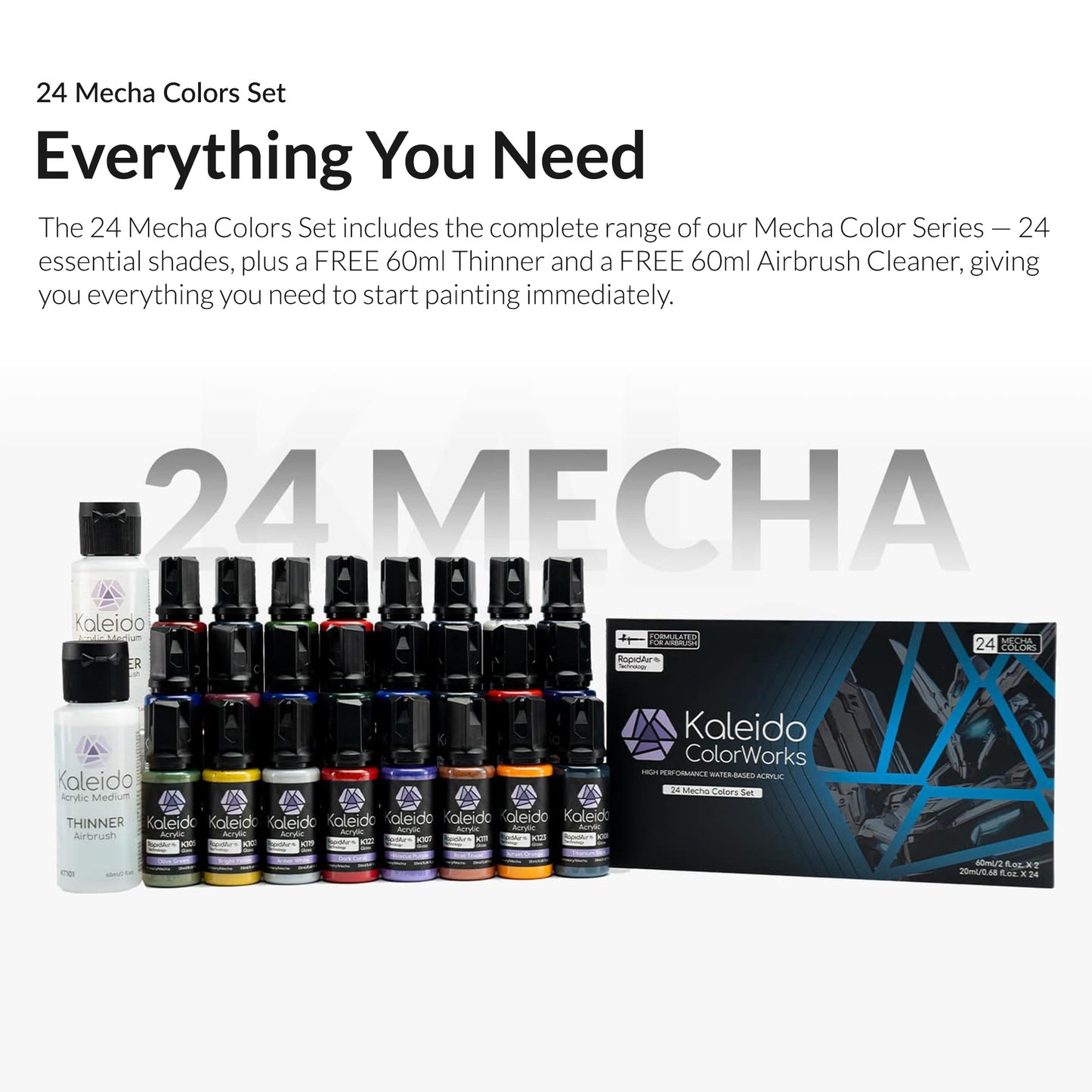 Gaahleri 24 Color Mecha Set
