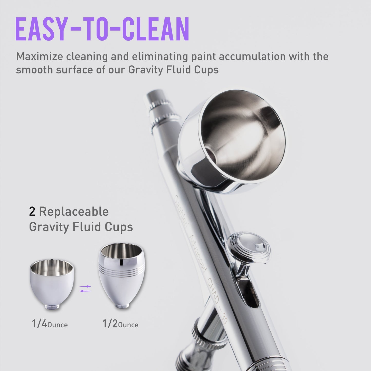 Gaahleri Advanced Series – GHAD-39 Gravity Feed Double Action Airbrush (0.35mm & 0.5mm)
