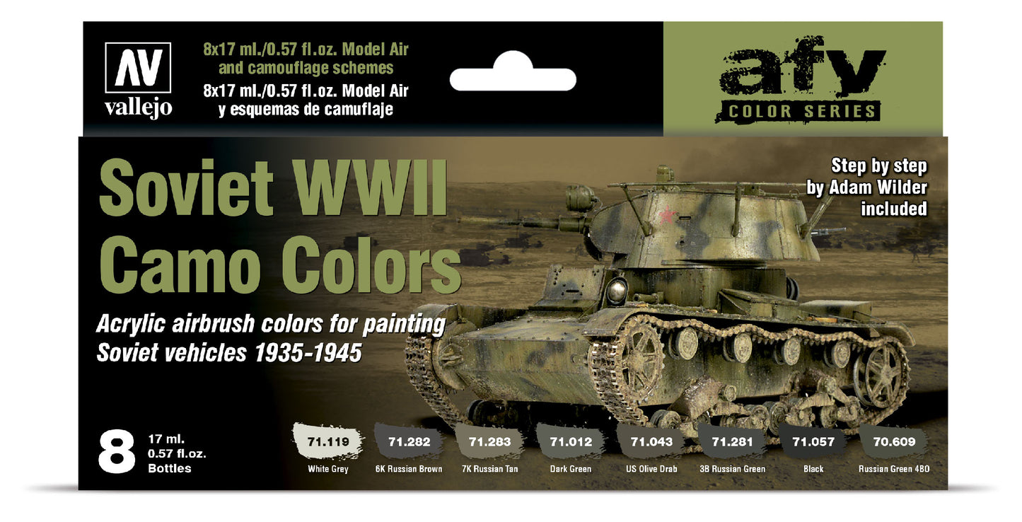 71.188 Vallejo Model Air Set - Soviet WWII Camo Colors - 71188