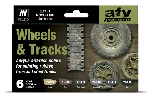 71.213 Vallejo Model Air Set - Wheels & Tracks - 71213