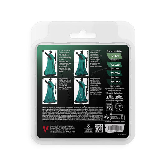 72.383 Vallejo Game Colour Set - Cold Green (4 x 18ML)