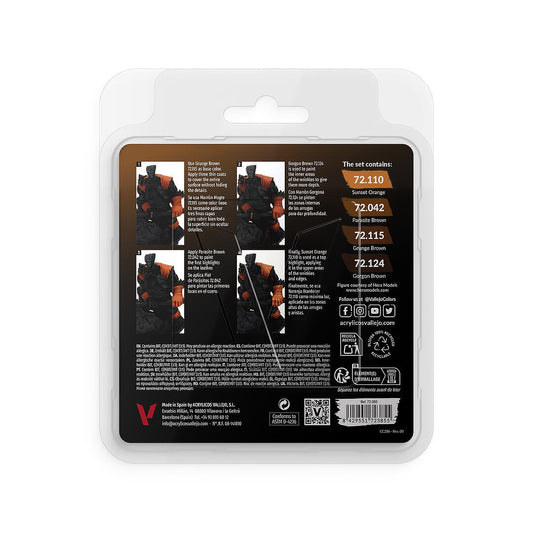 72.385 Vallejo Game Colour Set - Leather (4 x 18ML)