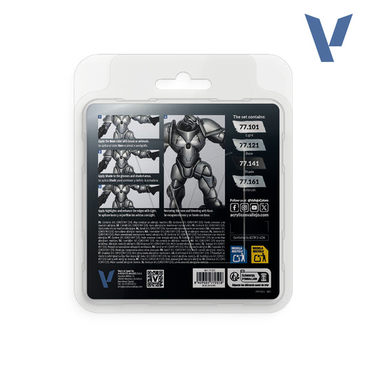 77.251 - Vallejo True Metalic Metal - Sterling Silver Set - (4x18 ML)