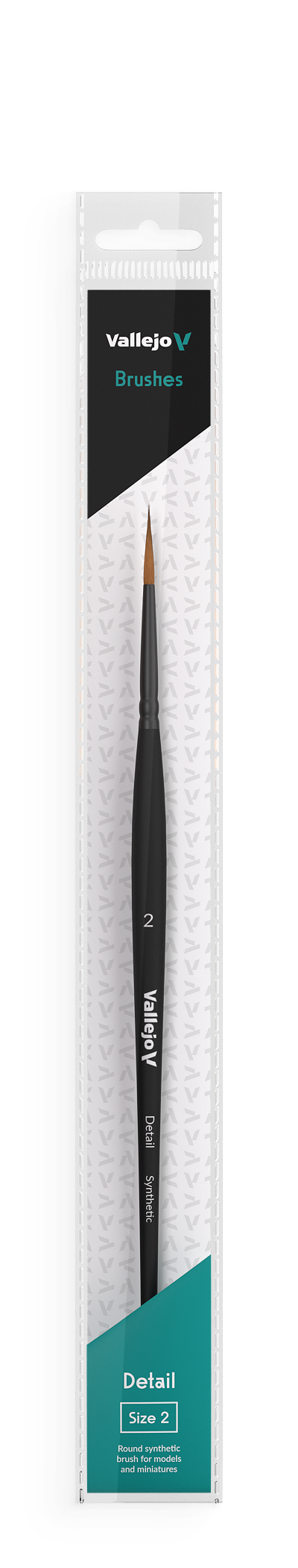 B02002 Vallejo Detail Brushes - Round Synthetic Brush No. 2