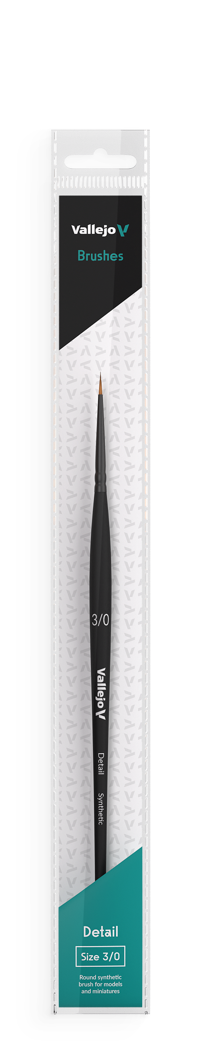 B02030 Vallejo Detail Brushes - Round Synthetic Brush No. 3/0
