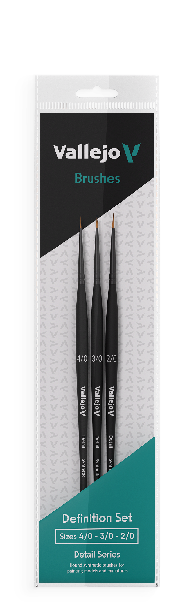 B02990 Vallejo Detail Brushes - Definition Set (Sizes 4/0, 3/0 & 2/0)
