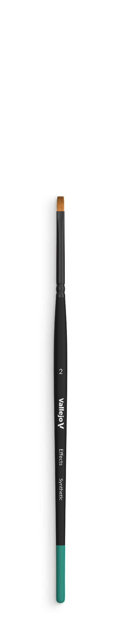 B04002 Vallejo Effects Brushes - Flat Rectangular Synthetic Brush No. 2