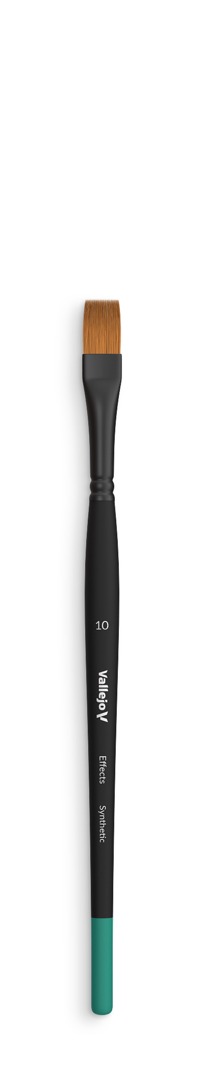 B04010 Vallejo Effects Brushes - Flat Rectangular Synthetic Brush No. 10