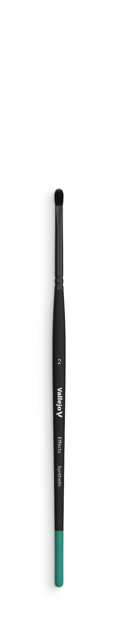 B06002 Vallejo Shader Brushes - Filbert Shader Flat Synthetic Brush No. 2