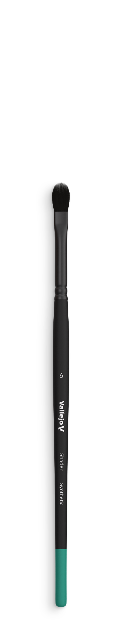 B06006 Vallejo Shader Brushes - Filbert Shader Flat Synthetic Brush No. 6