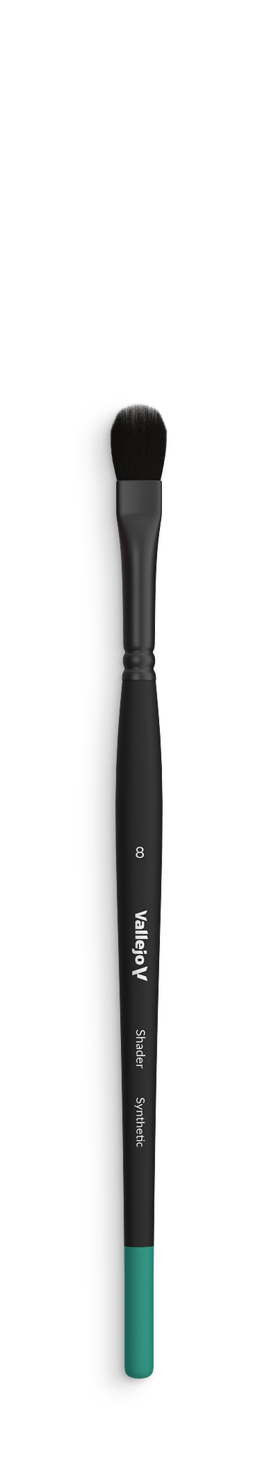 B06008 Vallejo Shader Brushes - Filbert Shader Flat Synthetic Brush No. 8