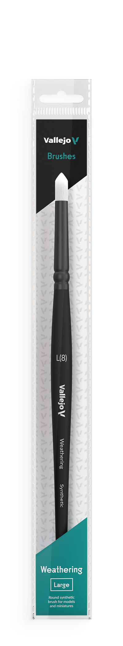 B08003 Vallejo Weathering Brushes - Round Synthetic Brush (Large)