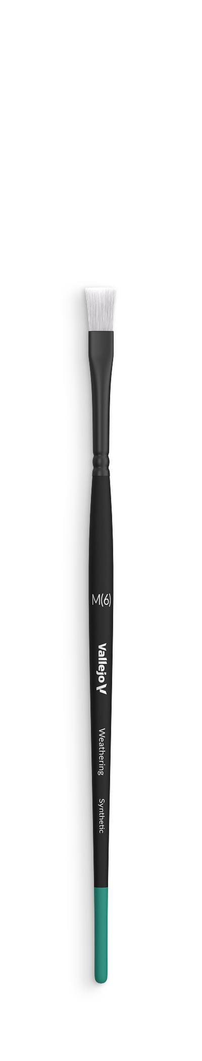 B09002 Vallejo Weathering Brushes - Flat Synthetic Brush (Medium)