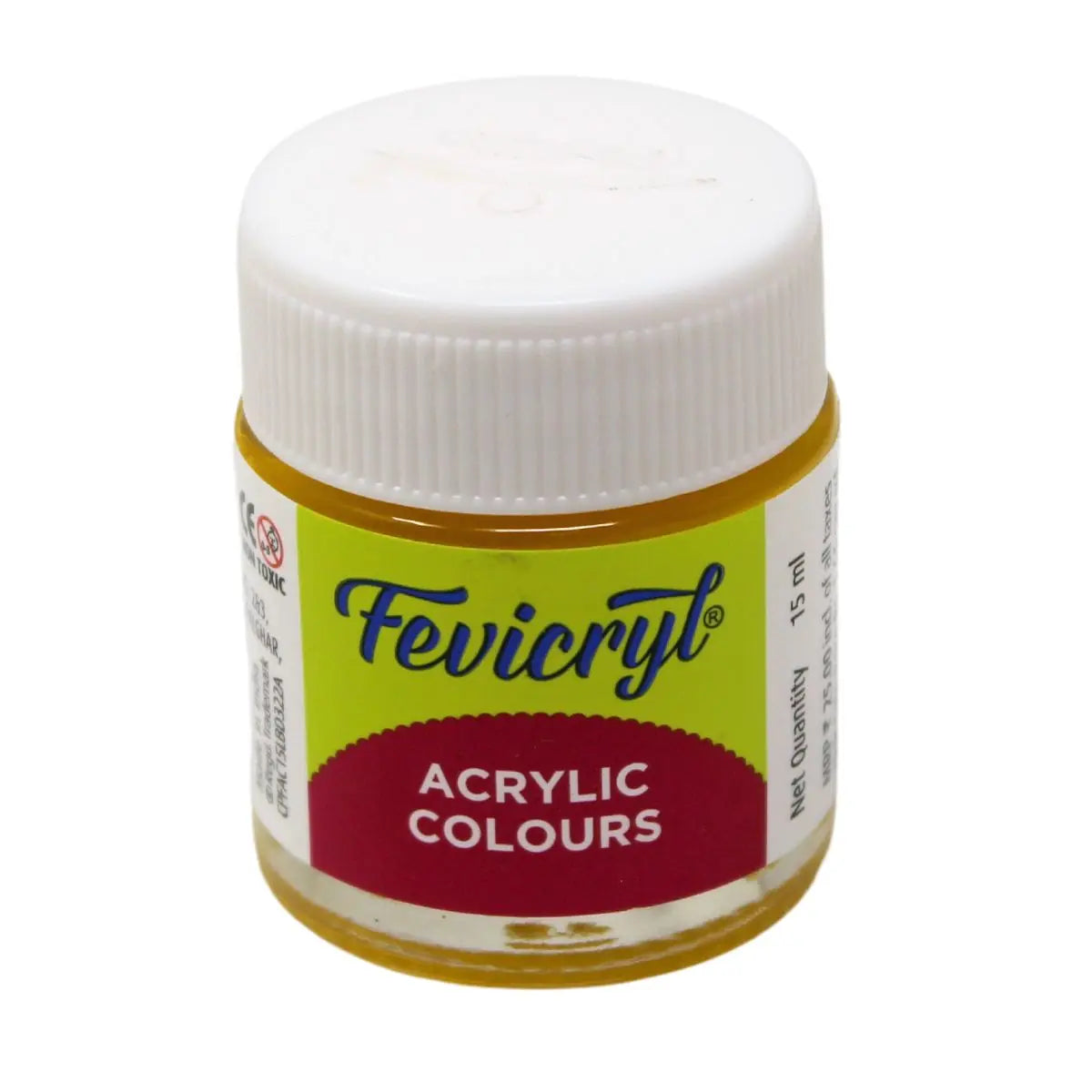Fevicryl Acrylic Colours - Golden Yellow - 15 ML