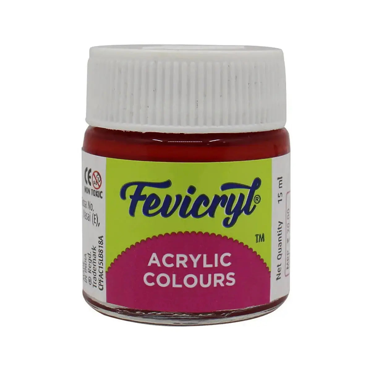 Fevicryl Acrylic Colours - Crimson - 15 ML