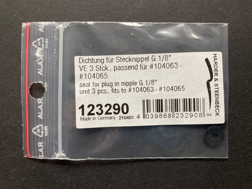 Harder & Steenbeck Seal for Plug in Nipple G 1/8", Unit 3 pcs. 123290