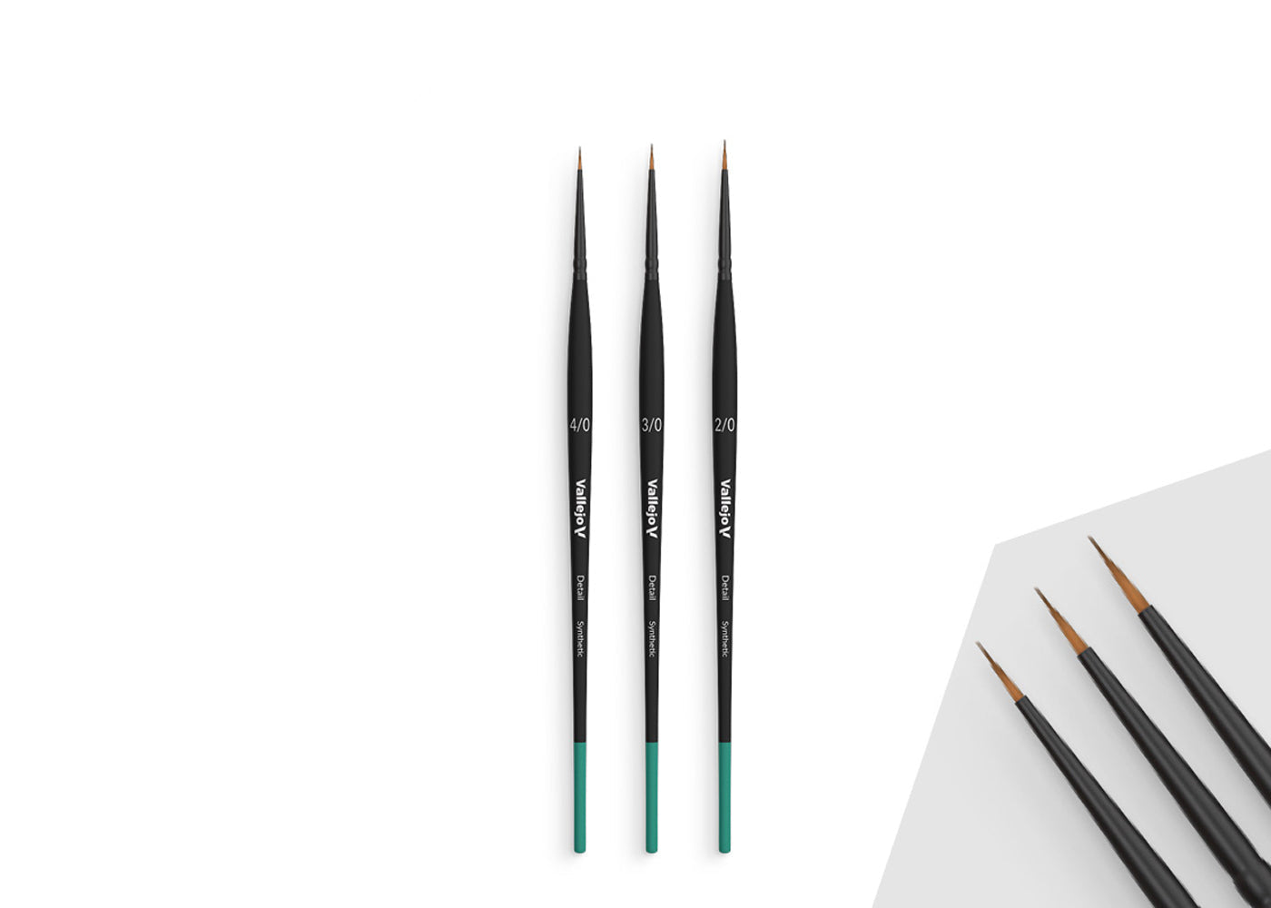 B02990 Vallejo Detail Brushes - Definition Set (Sizes 4/0, 3/0 & 2/0)