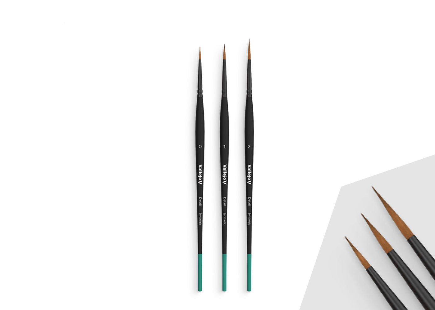 B02991 Vallejo Detail Brushes - Design Set (Sizes 0, 1 & 2)