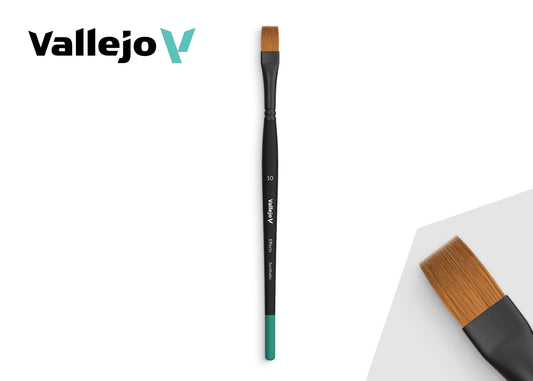 B04010 Vallejo Effects Brushes - Flat Rectangular Synthetic Brush No. 10
