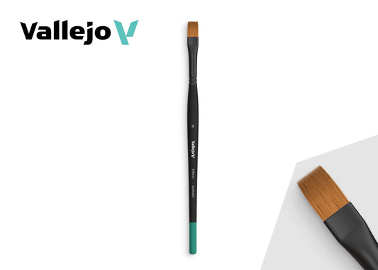 B04008 Vallejo Effects Brushes - Flat Rectangular Synthetic Brush No. 8