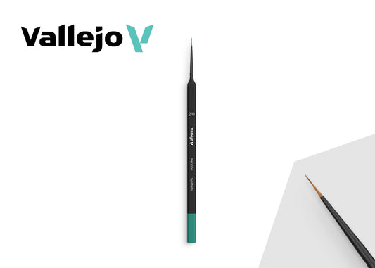 B03020 Vallejo Precision Brushes - Round Synthetic Brush – Triangular Handle No. 2/0