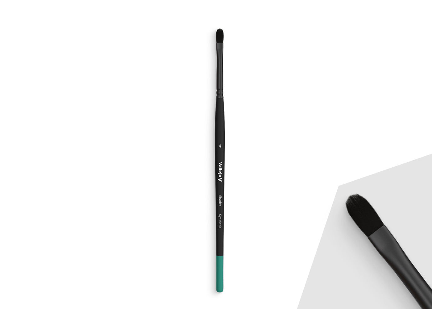 B06004 Vallejo Shader Brushes - Filbert Shader Flat Synthetic Brush No. 4