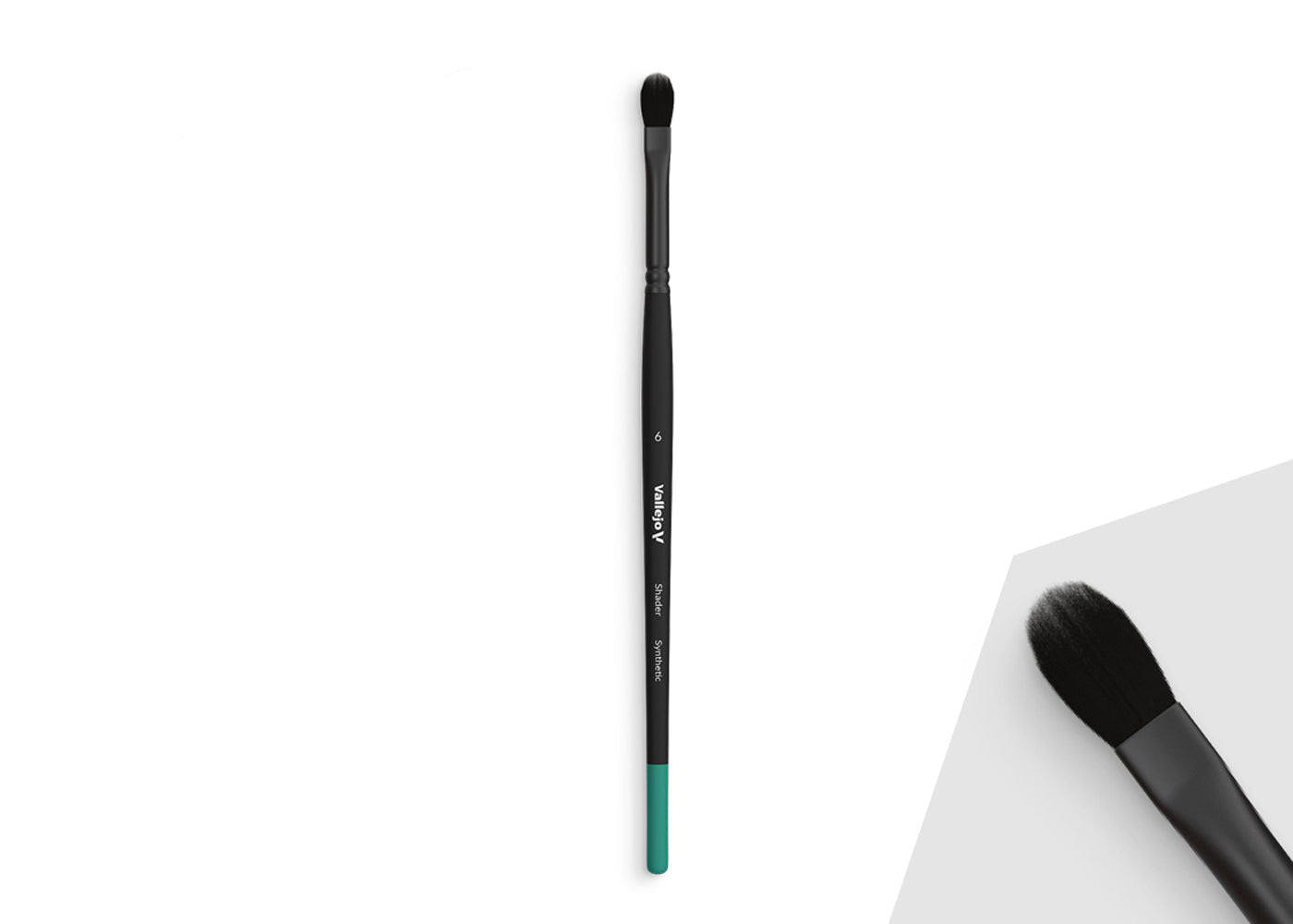 B06006 Vallejo Shader Brushes - Filbert Shader Flat Synthetic Brush No. 6