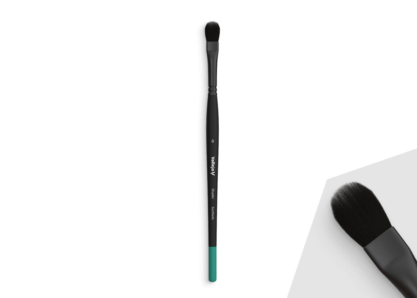 B06008 Vallejo Shader Brushes - Filbert Shader Flat Synthetic Brush No. 8