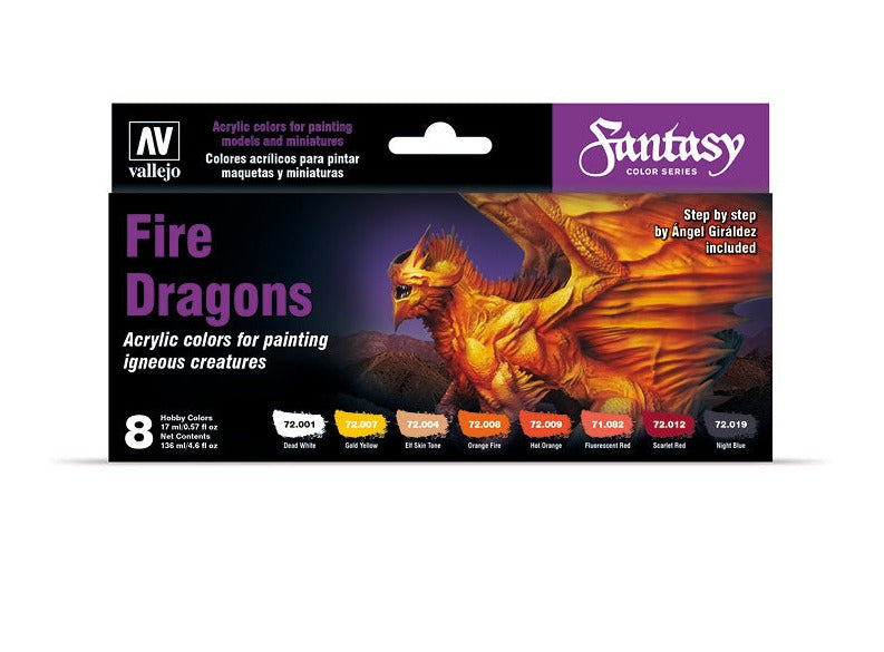 72.312 Vallejo Game Cololur Set - Fire Dragons