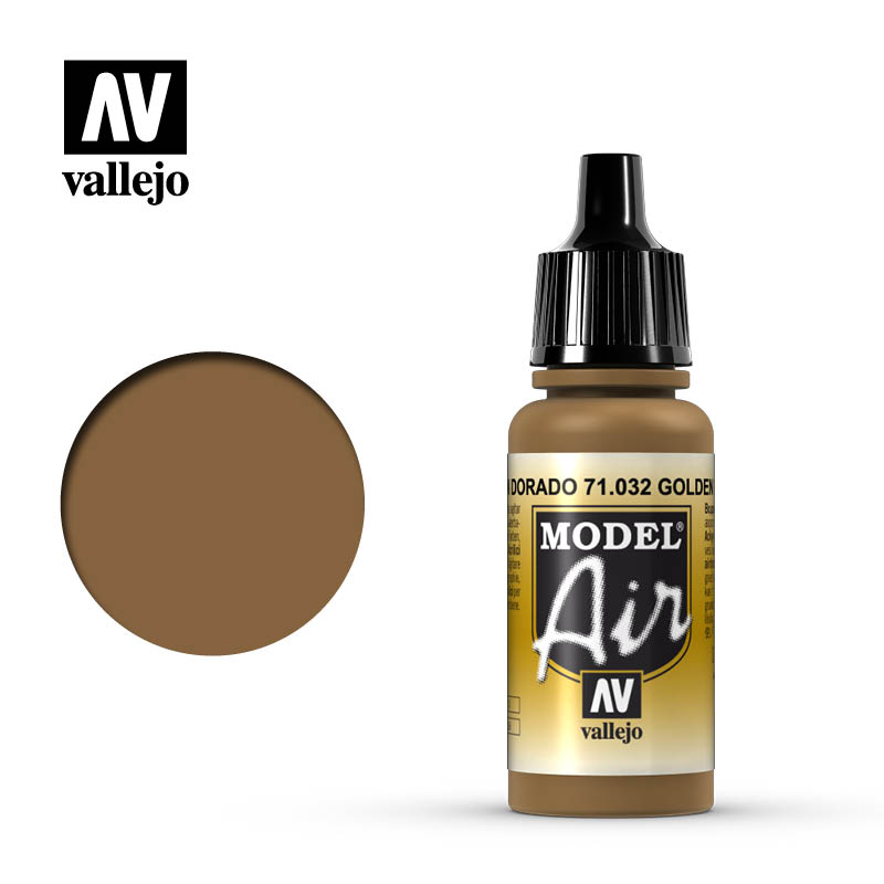 71.032 Vallejo Model Air - Golden Brown - 17 ML