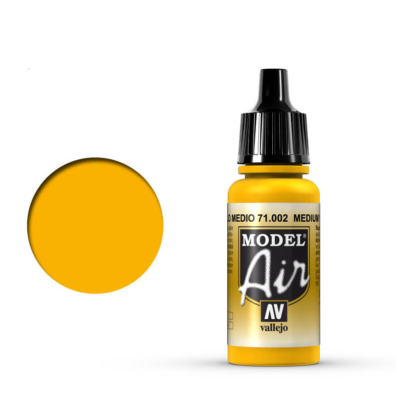 71.002 Vallejo Model Air - Medium Yellow - 17 ML