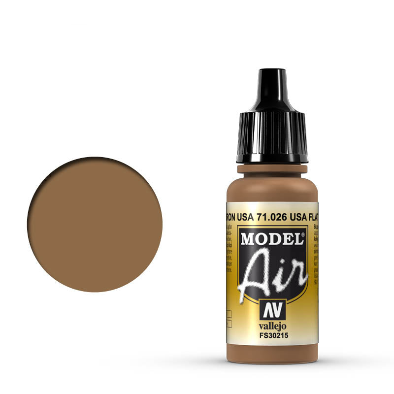 71.026 Vallejo Model Air - USA Flat Brown - 17 ML