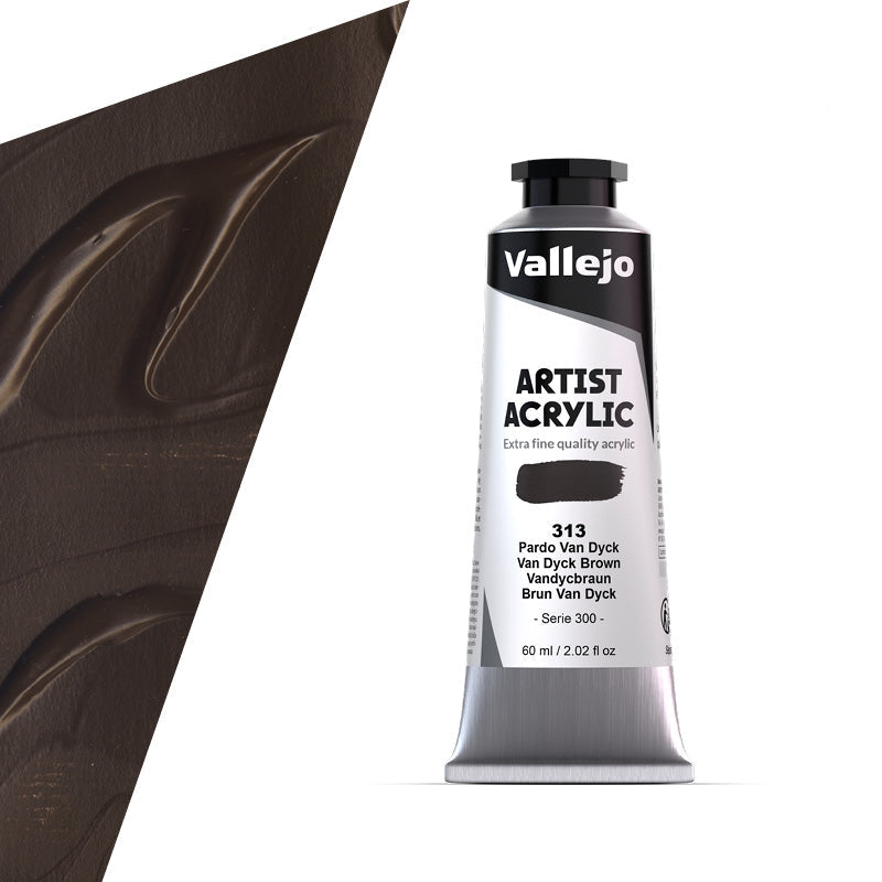 16.313 Vallejo Artist Acrylic - Van Dyck Brown - 60 ML