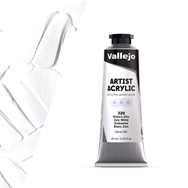 16.320 Vallejo Artist Acrylic - Zinc White - 60 ML