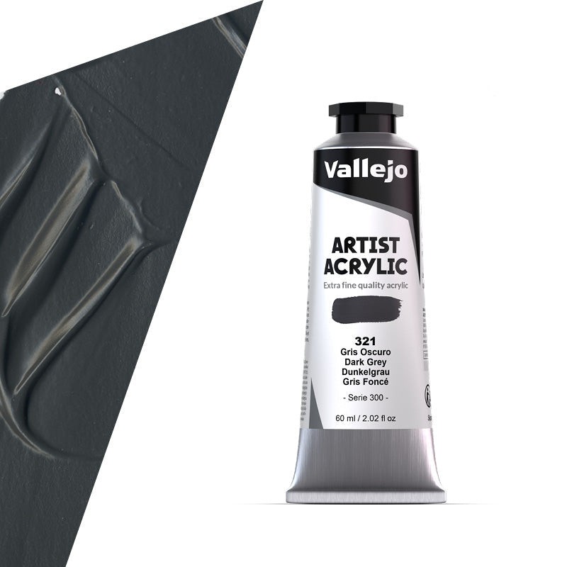 16.321 Vallejo Artist Acrylic - Dark Grey - 60 ML