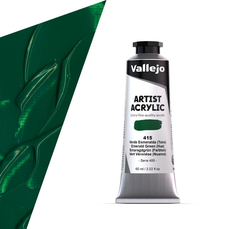 16.415 Vallejo Artist Acrylic - Emerald Green (Hue) - 60 ML