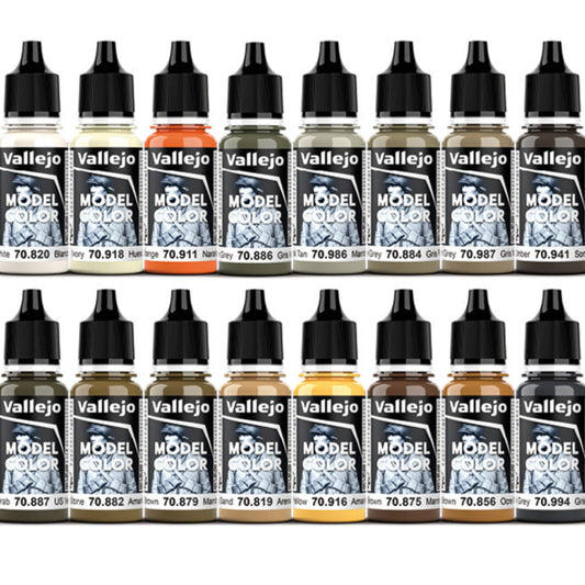70.141 Vallejo Model Colour Set : Earth Tones (16 x 18 ML)