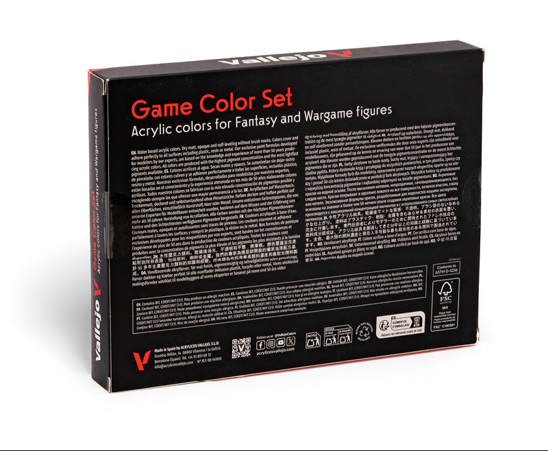 72.189 Vallejo Game Colour Set : Leather & Metal (16 x 18 ML)