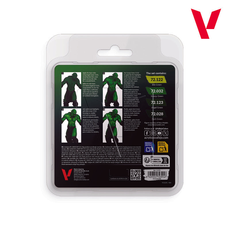 72.391 Vallejo Game Colour Set - Ork Skin (4 x 18ML)