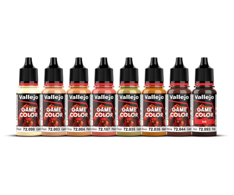 72.187 Vallejo Game Colour Set : Skin Tones (8 x 18 ML)