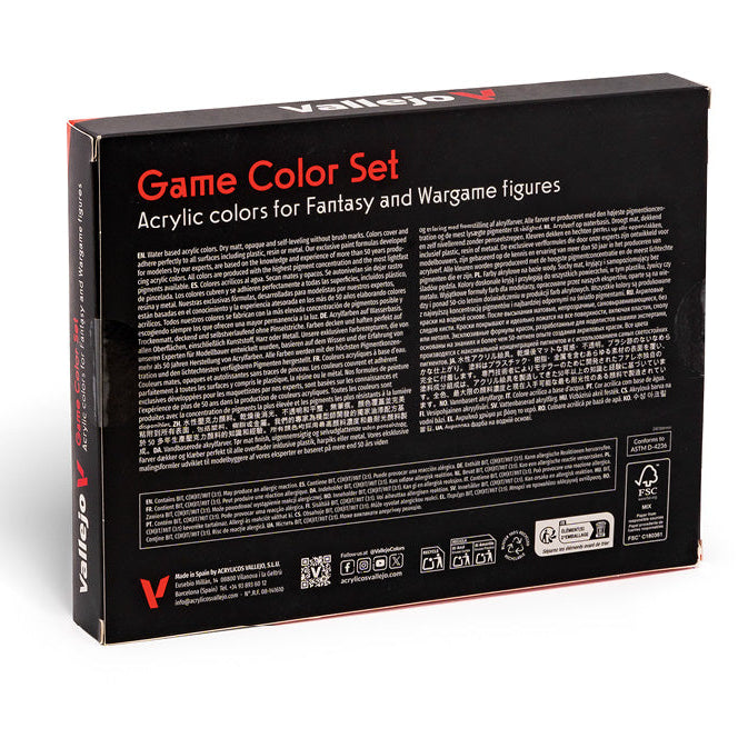 72.188 Vallejo Game Colour Set : Specialist (16 x 18 ML)