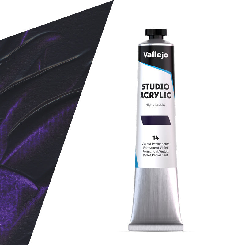 21.014 Vallejo Studio Acrylics - Permanent Violet - 58 ML