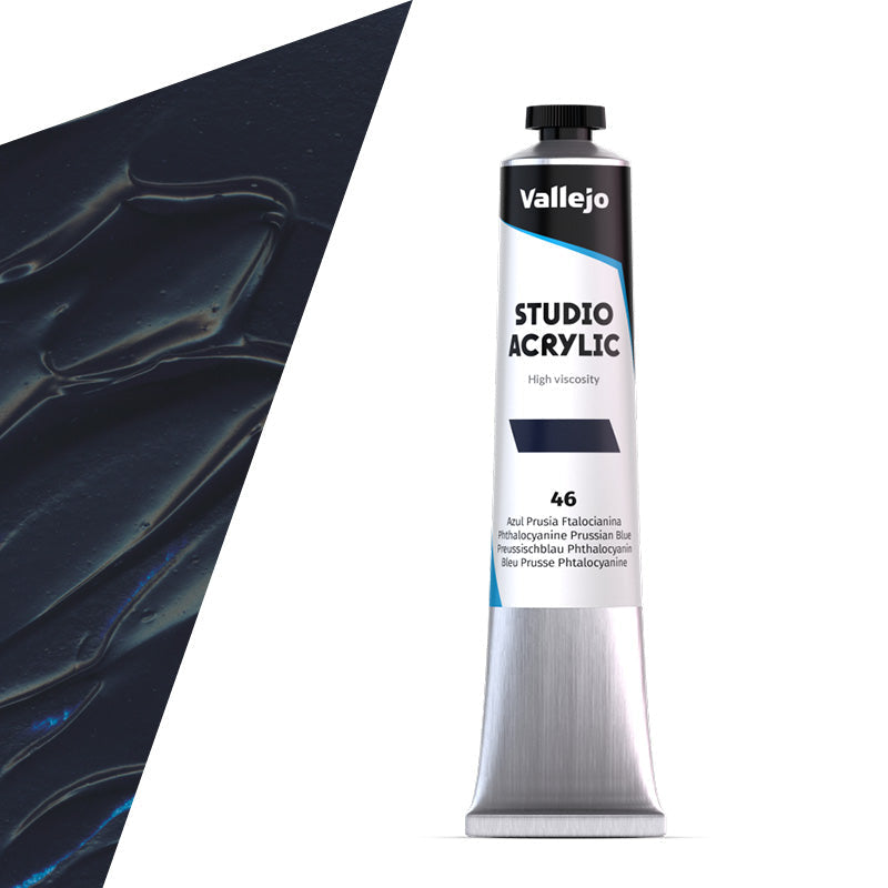 21.046 Vallejo Studio Acrylics - Phthalocyanine Prussian Blue - 58 ML