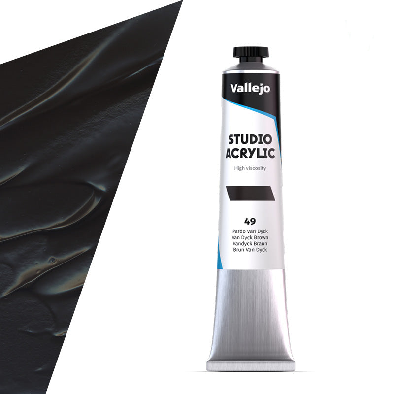 21.049 Vallejo Studio Acrylics - Van Dyck Brown - 58 ML
