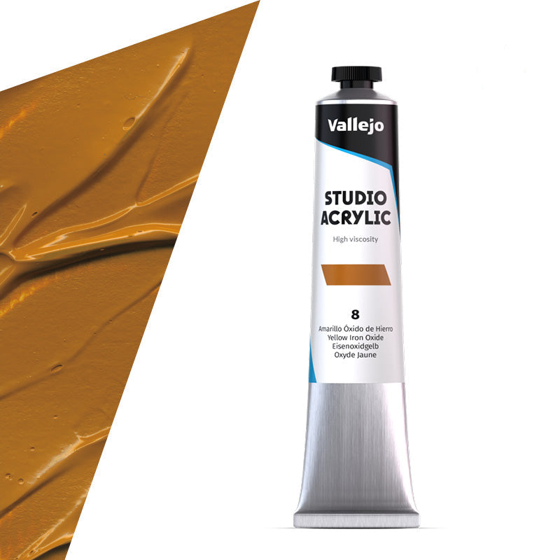 21.008 Vallejo Studio Acrylics - Yellow Iron Oxide - 58 ML