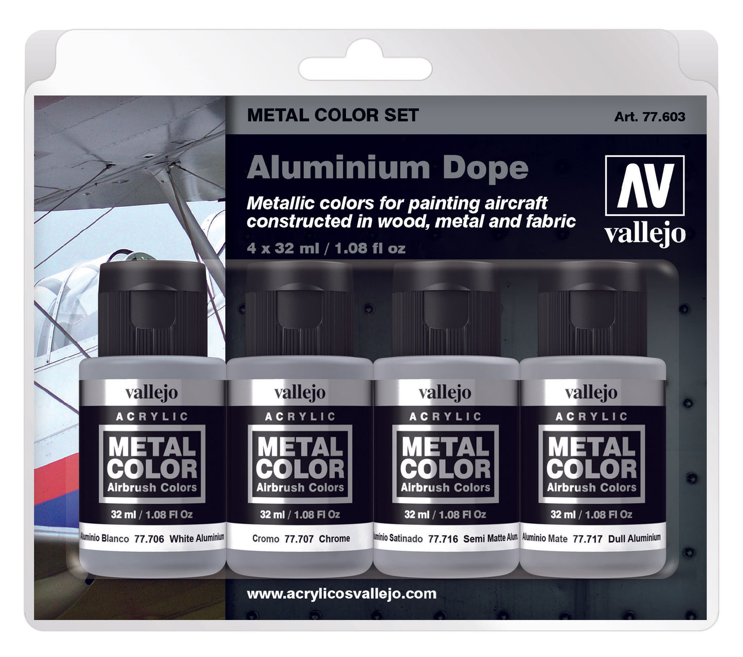 Vallejo Metal Colour Set - 77.603 Aluminium Dope