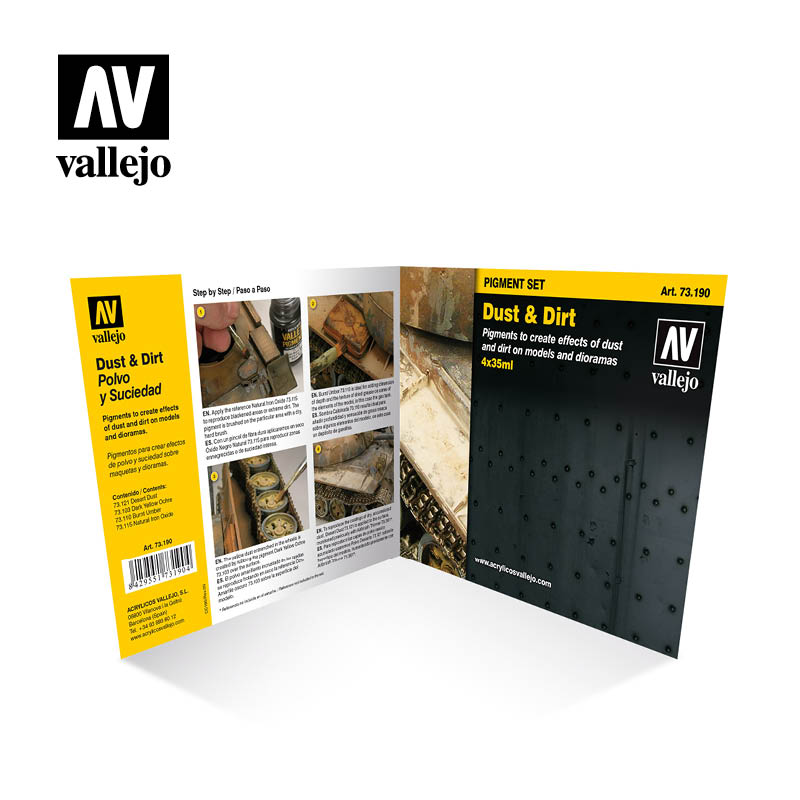 Vallejo Dust and Dirt Pigment Set 73190