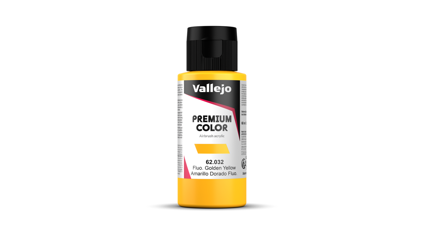 62.032 Vallejo Premium Color - Fluorescent Golden Yellow - 60ML