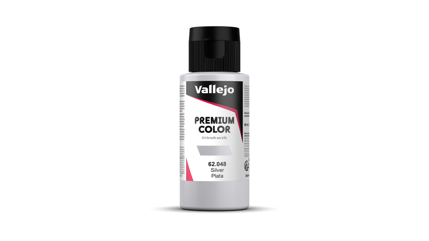 62.048 Vallejo Premium Color - Metallic Silver - 60ML