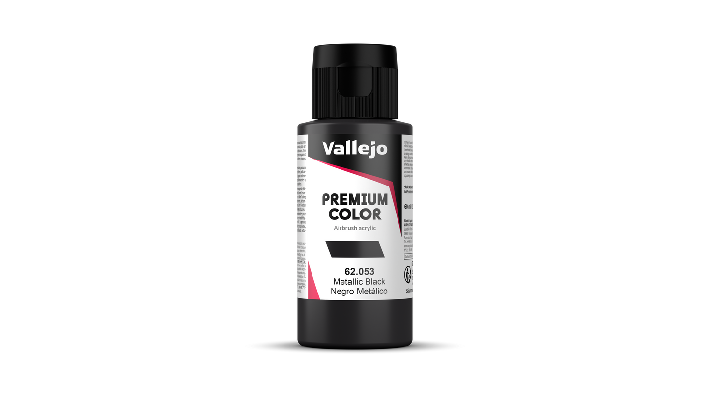 62.053 Vallejo Premium Color - Metallic Black - 60ML